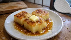 白だし×バターで甘じょっぱく:フライパンでとろける和風焼き餅レシピ