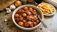 赤ワインで下ごしらえ、香りよくとろり—野うさぎのギリシャ煮込み「ラゴ・スティファド」レシピ