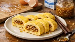 だし不要で味が決まる：材料3つの「なめ茸入り玉子焼き」をしっとり仕上げる