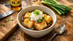 フライパンで外カリ中とろ。だしつゆが染みる「揚げ出し餅」の作り方