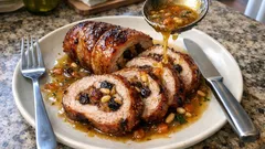 ドライフルーツ香るごちそうポークロール—はちみつバターで香ばしく、しっとり仕上げるオーブン焼き