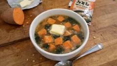 インスタントみそ汁がほっとする一杯に：さつまいも＋バターで甘みとコクの簡単アレンジ