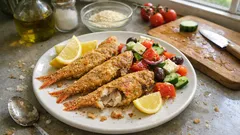 油少なめでもカリッと香ばしい—エアフライヤーで作るバルブーニ（ヒメジ）風フライ