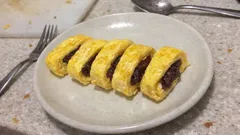 10分で完成、あんこ入り玉子焼き—朝ごはんにも和のおやつにも