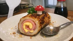 レンジで40秒、ちくわがブッシュ・ド・ノエル風に。ハムチーズ巻きの簡単おかず