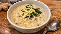 レンジで3分、体がほっとする。生姜ミルク茶づけ(チーズ入り)の作り方