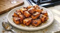 レンジ下ごしらえで外カリ中ホク：さつまいも＆里芋のバター揚げ3種（ハニー・じゃがバター風・醤油）