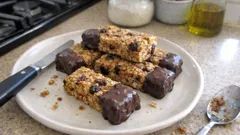 砂糖なしでも満足感。デーツとタヒニで作る焼きオートミールバー