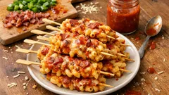 トースターでこんがり！串に刺して焼く「マカロニピザスティック」の作り方