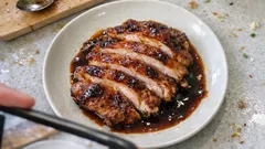 ポン酢で作る、まろやか照り焼きチキン|皮パリッ、とろりだれがフライパン1つで