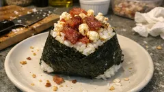 ポップコーンでおむすび?サクッと香ばしい「ポップベーコンおむすび」の作り方