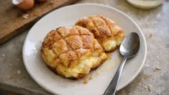 メロンパンは焼くだけでこんなに変わる。外はサクッ、中はとろりのフレンチトースト