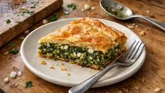 青菜たっぷりのギリシャ風パイ「ラハノピタ」—チーズの塩気でやさしく満足