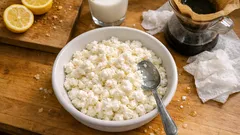 牛乳とレモン汁だけで手軽に—レンジで作る自家製カッテージチーズの基本レシピ
